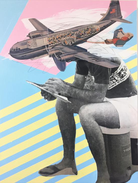 Sweet Aspirin No.2 18x24inches 综合材料 油画 丙烯 丝网印 2018