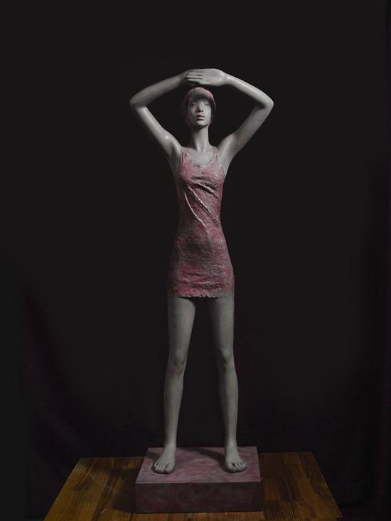 《港湾-夏》35㎝×28㎝×100㎝ 青铜 陈松涛 2011年