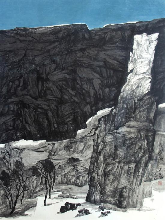 何永飞《远天垂地外》245cm×175cm 2018年