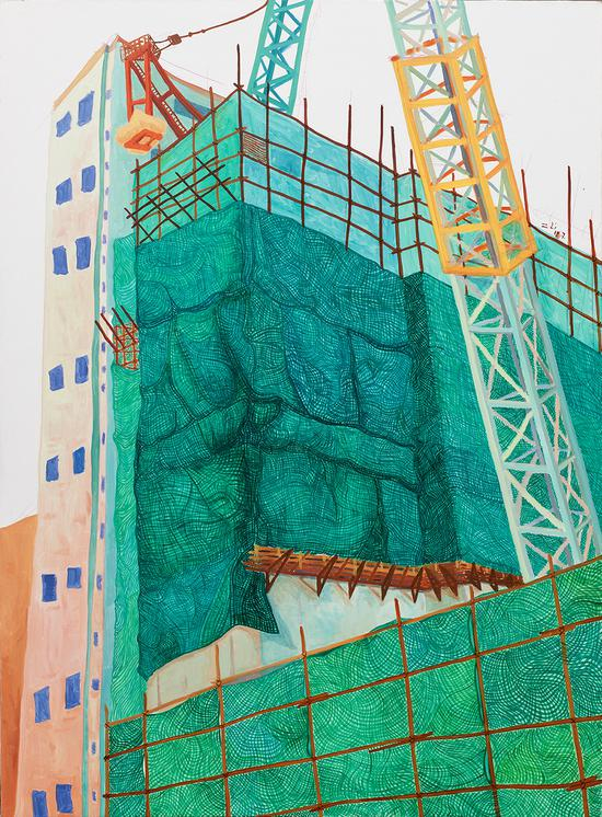 《积木》布面油画,110×150cm,2018
