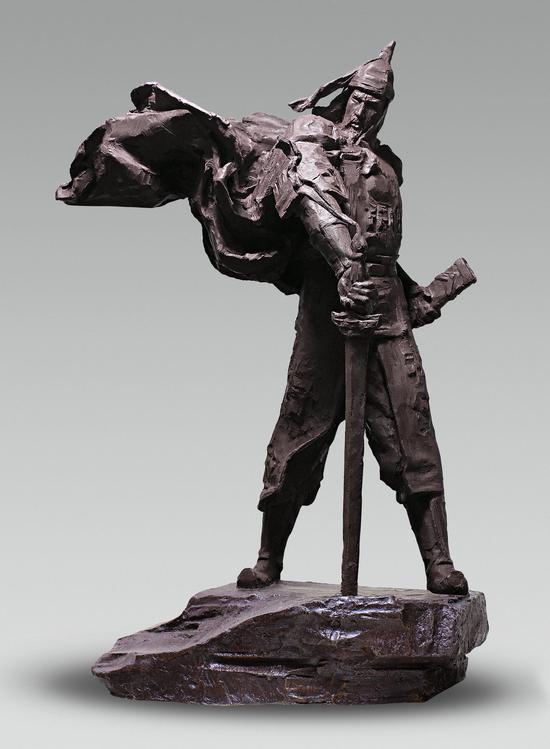 郎钺《郑成功》 高46cm长32cm宽25cm 青铜 2012年