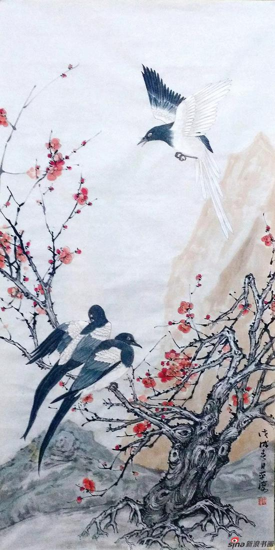 南京市花鸟画研究会常务理事蒋鹏作品