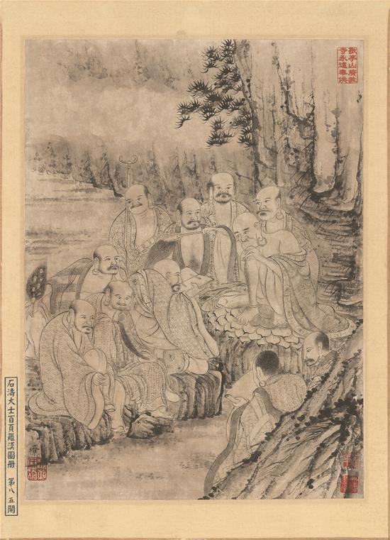 石涛罗汉百开册页