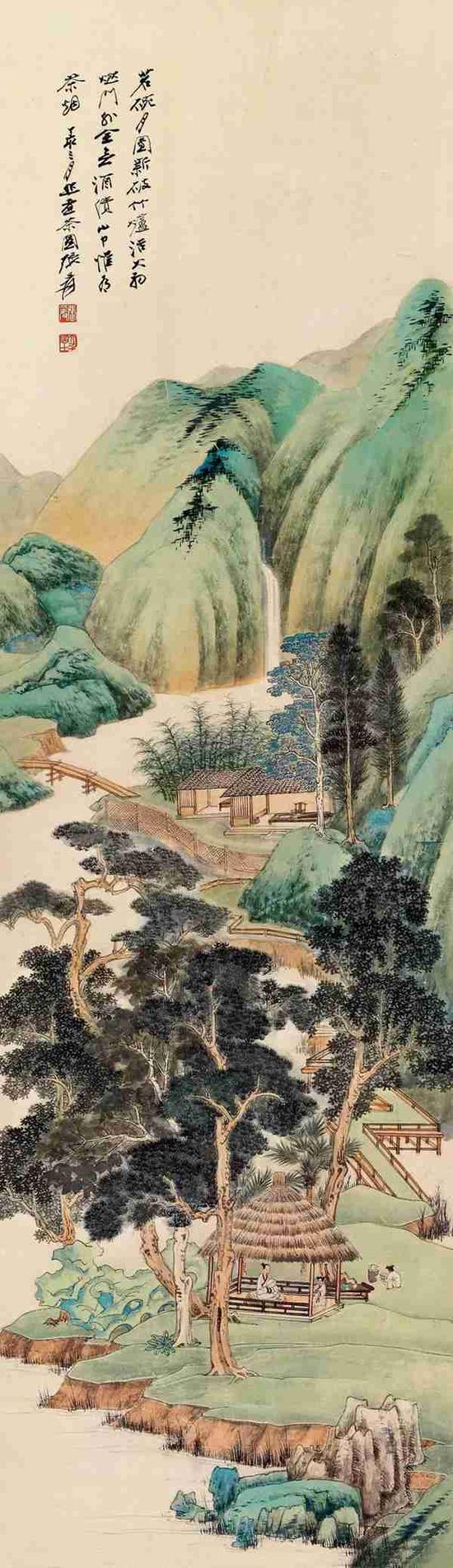 北京诚轩2010年春季拍卖会第263号拍品 张大千(1899-1983) 煮茶图 丁亥(1947年)作 镜框 设色纸本