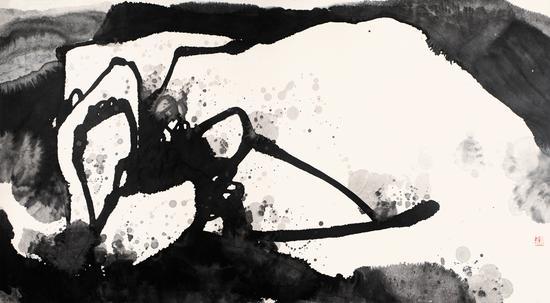 刘德舟 冬山 83x150cm 1987年