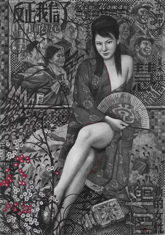 ▲南桥 100 x 70 cm 铅笔纸本