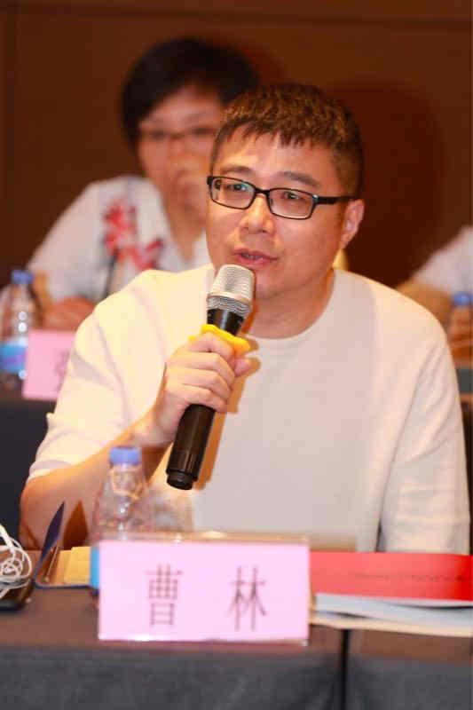 中国戏曲学院舞台美术系总支书记曹林发言