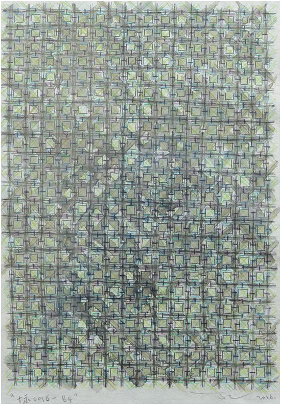 《十示》丁乙 / 手工纸上彩色铅笔 / 42.5X31CM / 2016