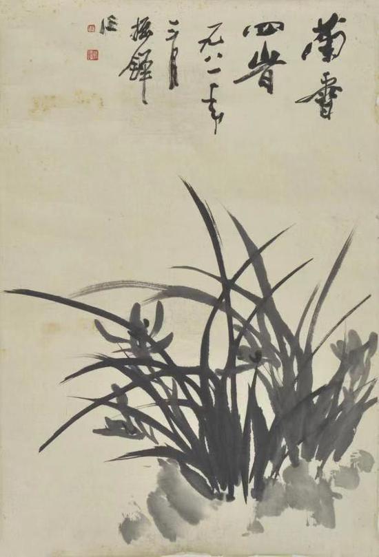 △262 张振铎《兰香》 尺寸:68×45cm 约2.75平 纸本 镜心