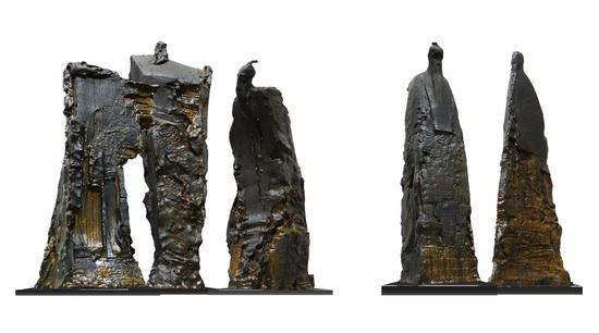 陈继龙-仁义礼智信-2014-20x30x65cm-铸铜