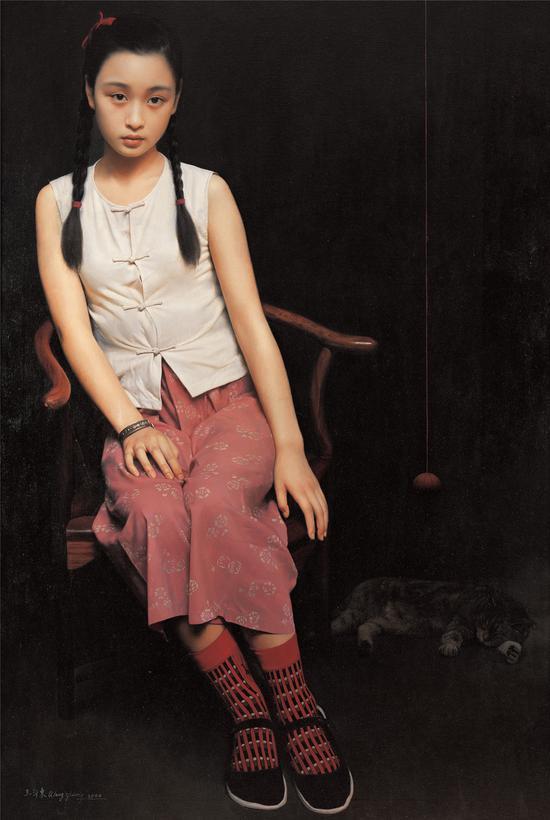 王沂东 《蝉鸣》150x100cm 布面油画 2000