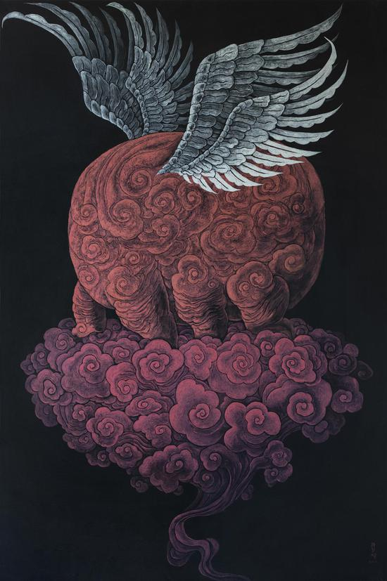 混沌,200x300cm,布面丙烯,2020年
