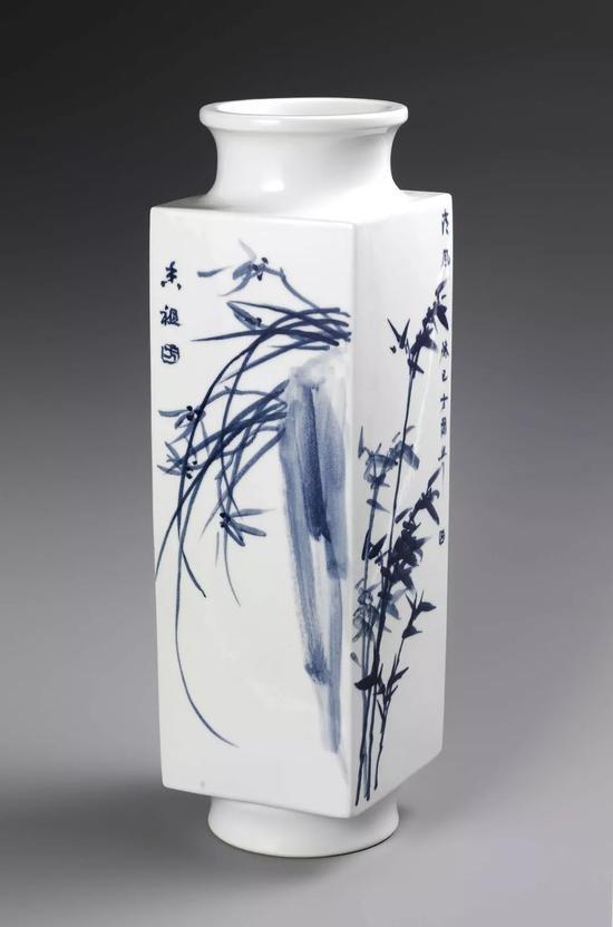 镶器-四君子瓶,高49CM