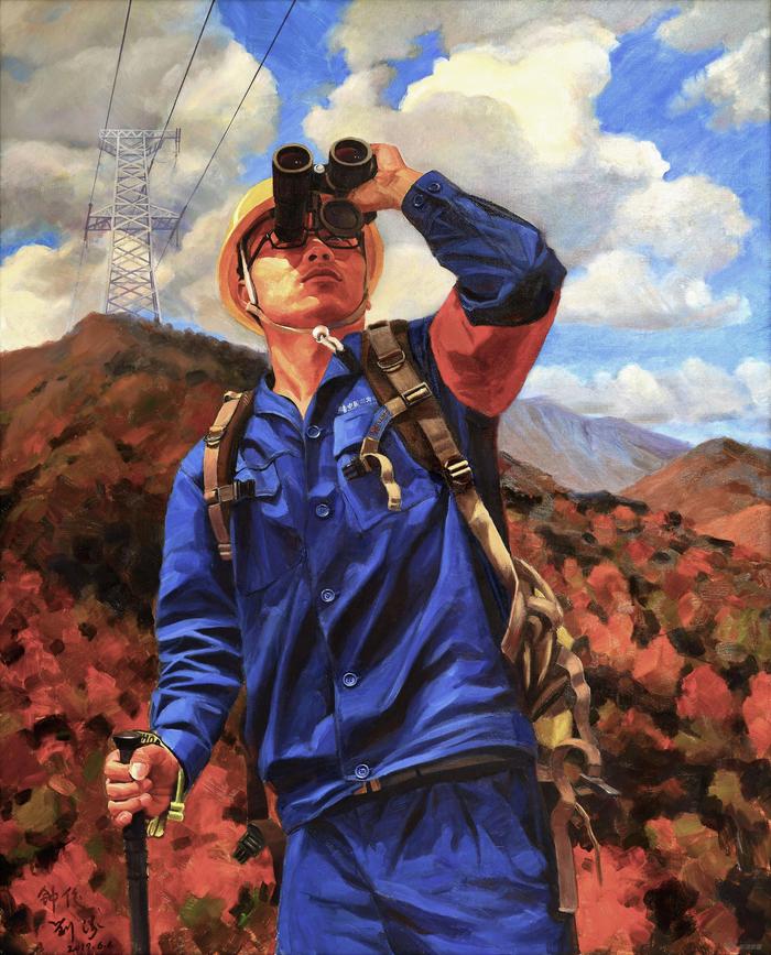 守望,布面油画,150x120cm 2019年