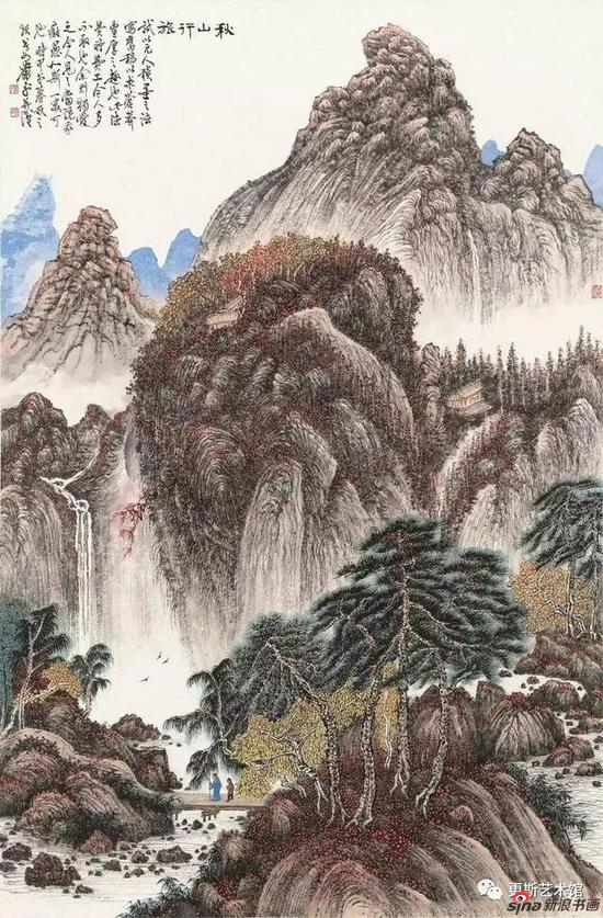 《秋山行旅》