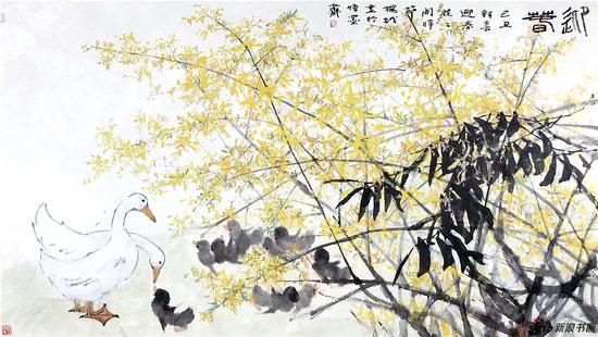 《迎春》180×97cm