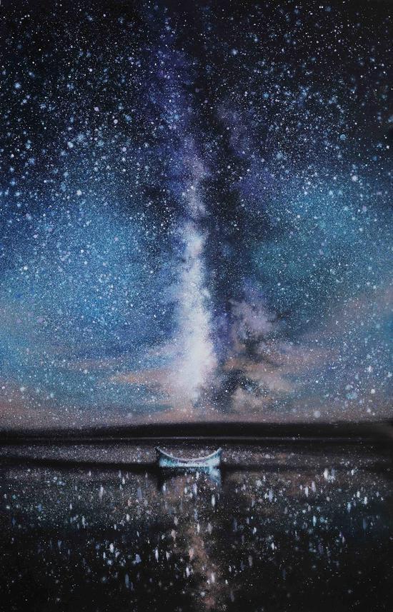 浮舟 Floating Boat 150x100cm 布面油画 Oil on Canvas 2018
