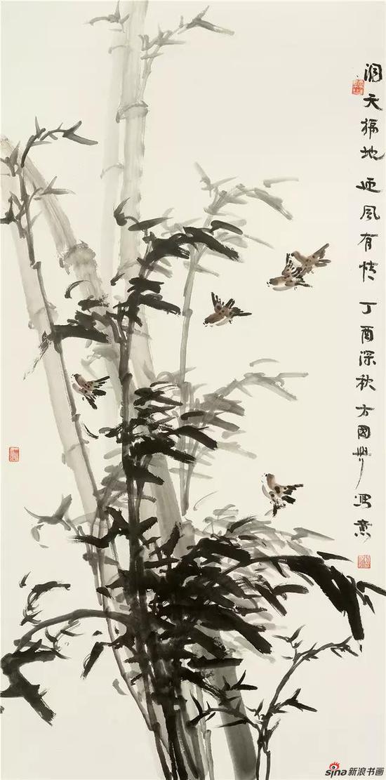 《洞天福地迎风有情》69cm×138cm 2017年
