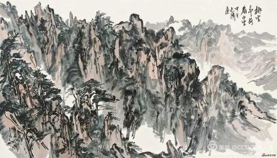 《排云亭前看白云》 56cm×98cm 范 扬