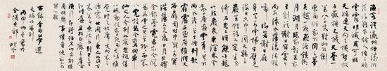 《李白 梦游天姥吟留别》254cm×48cm 2016年