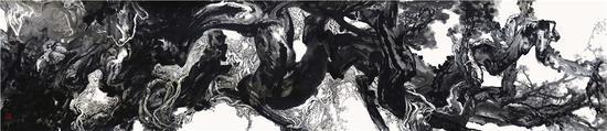 陆沉,岁月之诗140cm×660cm2018年