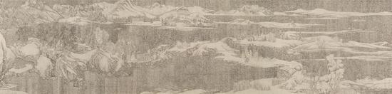 丛云峰 Cong Yunfeng 二进制-溪山雪意图 Binary Streams and Mountains Under Fresh Snow 80×330cm 绢本水墨 Ink on Silk 2018