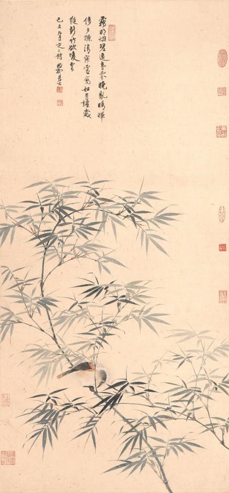 ▲2021西泠春拍 谢稚柳 新篁灵禽图