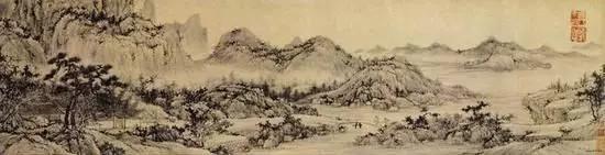 洪崖山房图 陈宗渊 27.1×106.2cm 明代