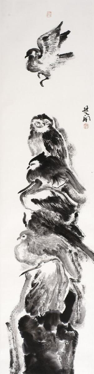 郭楚开《众生相之十二》138X34CM2018