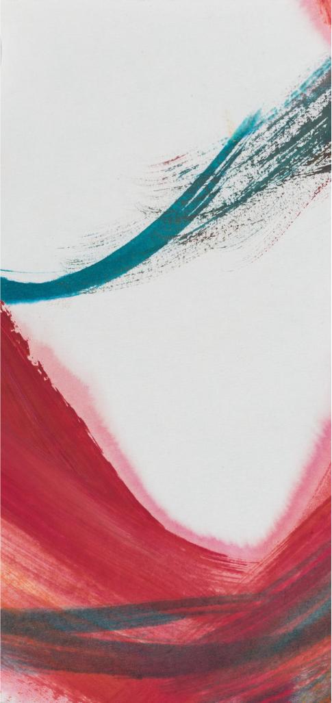 王清州版画作品《韵动》Rhyme moving 40×15cm