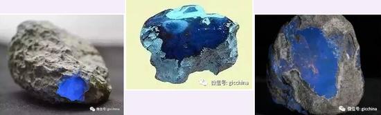 图为多米尼加蓝珀原石