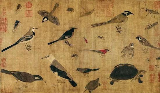 《写生珍禽图》五代西蜀·黄笙绘