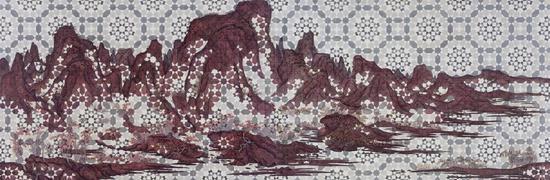 丛云峰 Cong Yunfeng 太一的流溢-未 Emanation of the One-Wei 80x244cm 木板坦培拉 Tempera on Wood 2018