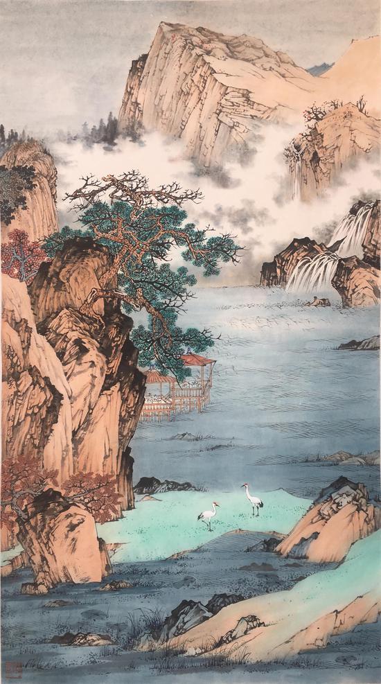 嘉木繁荫 56x102cm 常潇作品
