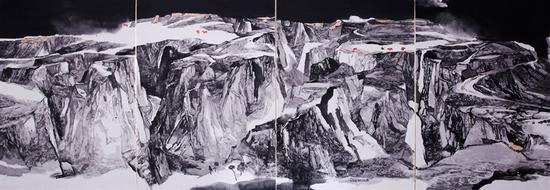 《天上黄土地》 95cm×236cm 2015年