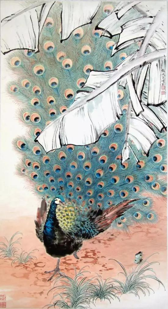 蕉荫翠羽   张守成   约上世纪70年代   上海中国画院藏