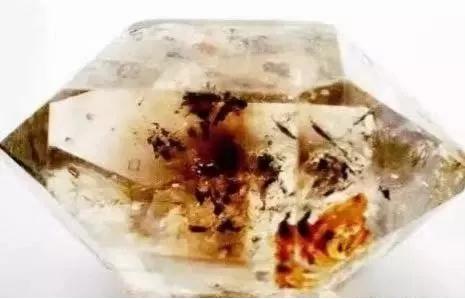 (内含三相彩色水胆18面体淡茶色水晶)