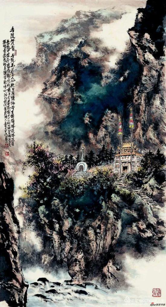 《寺院梵音》 178cm×96cm 章志远