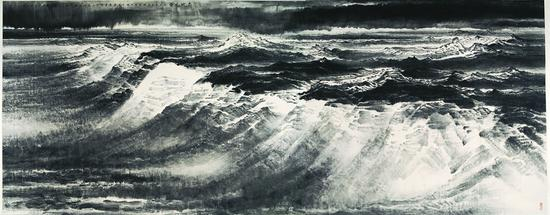 大地风骨,许钦松,中国画,650cmx230cm,2009年
