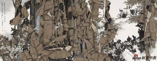 崔志安 山野芭蕉气味长 144×345cm 纸本设色 2012