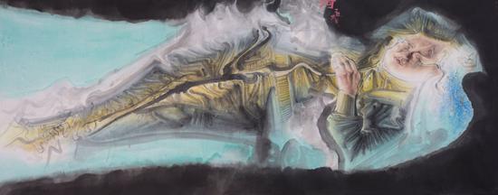 卢晓峰《山水训》(第一幅) 146×369cm 纸本水墨 2017年