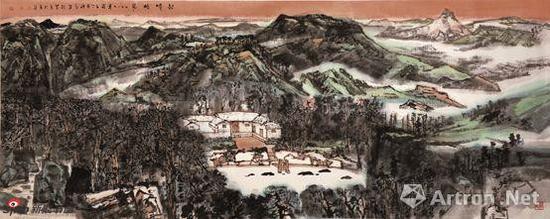 《韶山神韵》 材质:纸本 尺寸:140×407cm