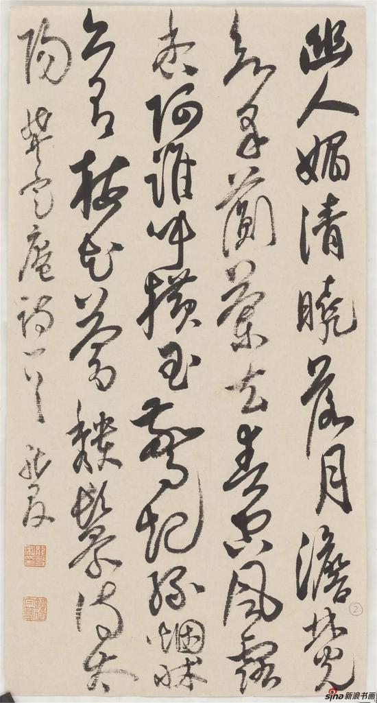 龚自珍诗”幽人媚清晓”,纸本,19×36cm,2018年