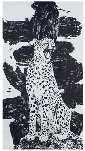 ‘报喜’2022年 172×94cm ink on canvas