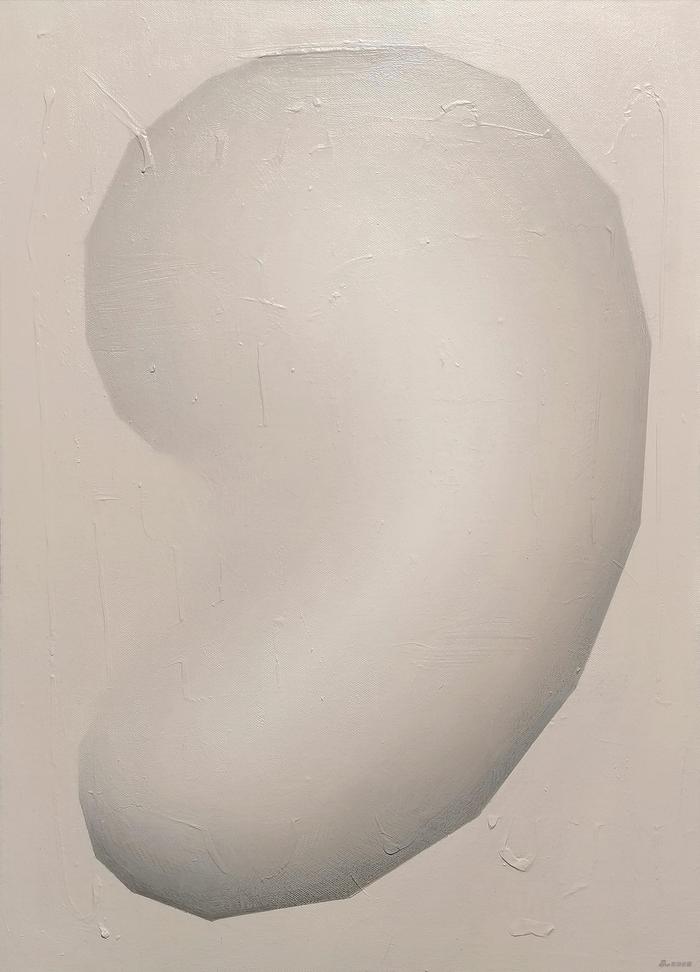 《耳朵1》 劳大伦 布面丙烯 50×76cm 2016-2021