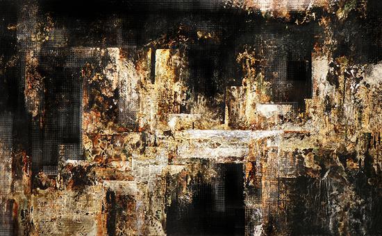 马俊营作品 《都市建构系列—天问》 120cm×75cm 2009年