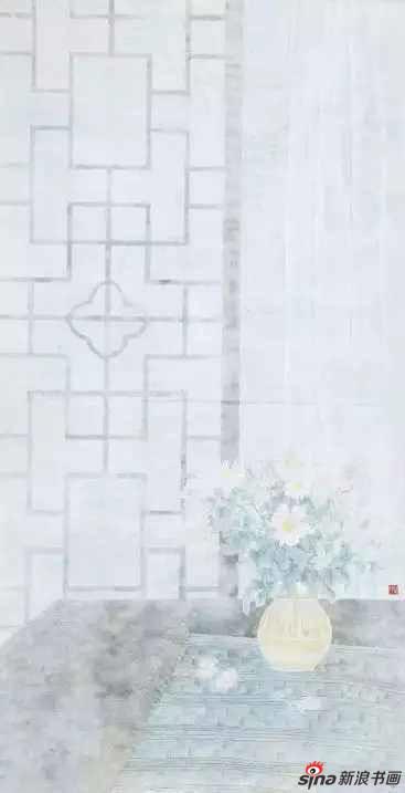 《闲花落地悄无声》136×68cm