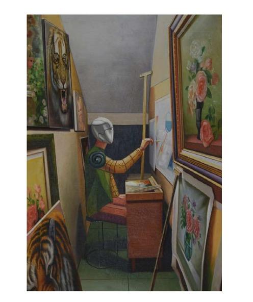 郝振瀚Hao Zhenhan,画工的画室二 The Painter's Studio 2,布面油画 Oil on Canvas,2013