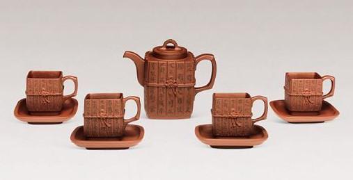 紫砂壶作品“竹简茶具”