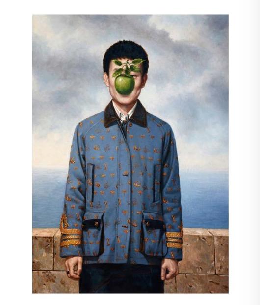 郝振瀚Hao Zhenhan,中介的画像 The Agent's Portrait,布面油画Oil on Canvas,81.5 x 59.5cm,2012